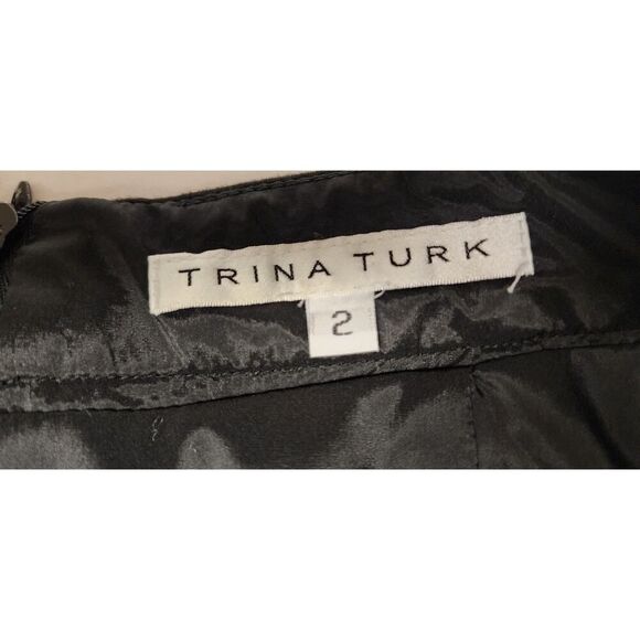 Trina Turk Multicolor Black Striped Printed Pencil Skirt  Size 2 - Picture 6 of 7